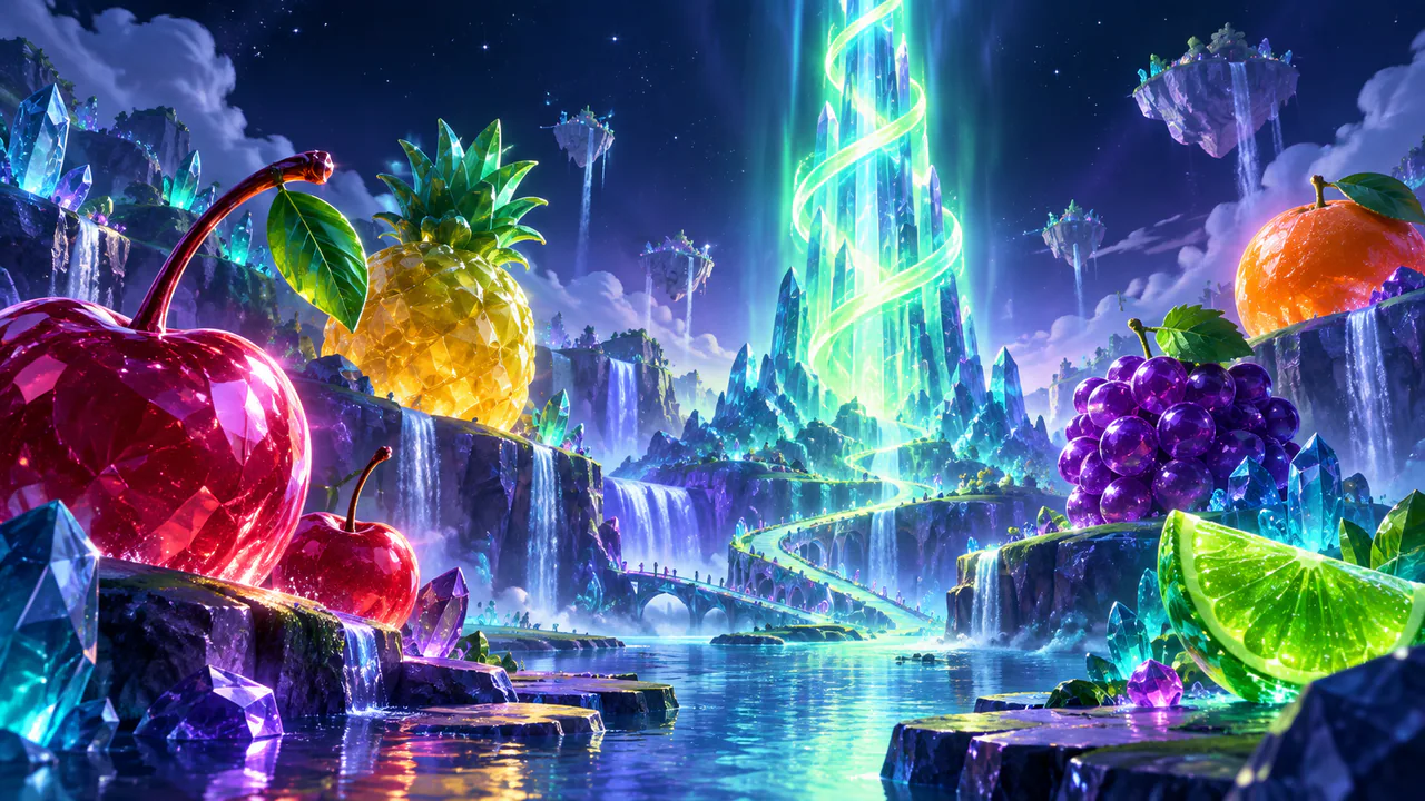 Original crystalline confection landscape for a multiplier game review